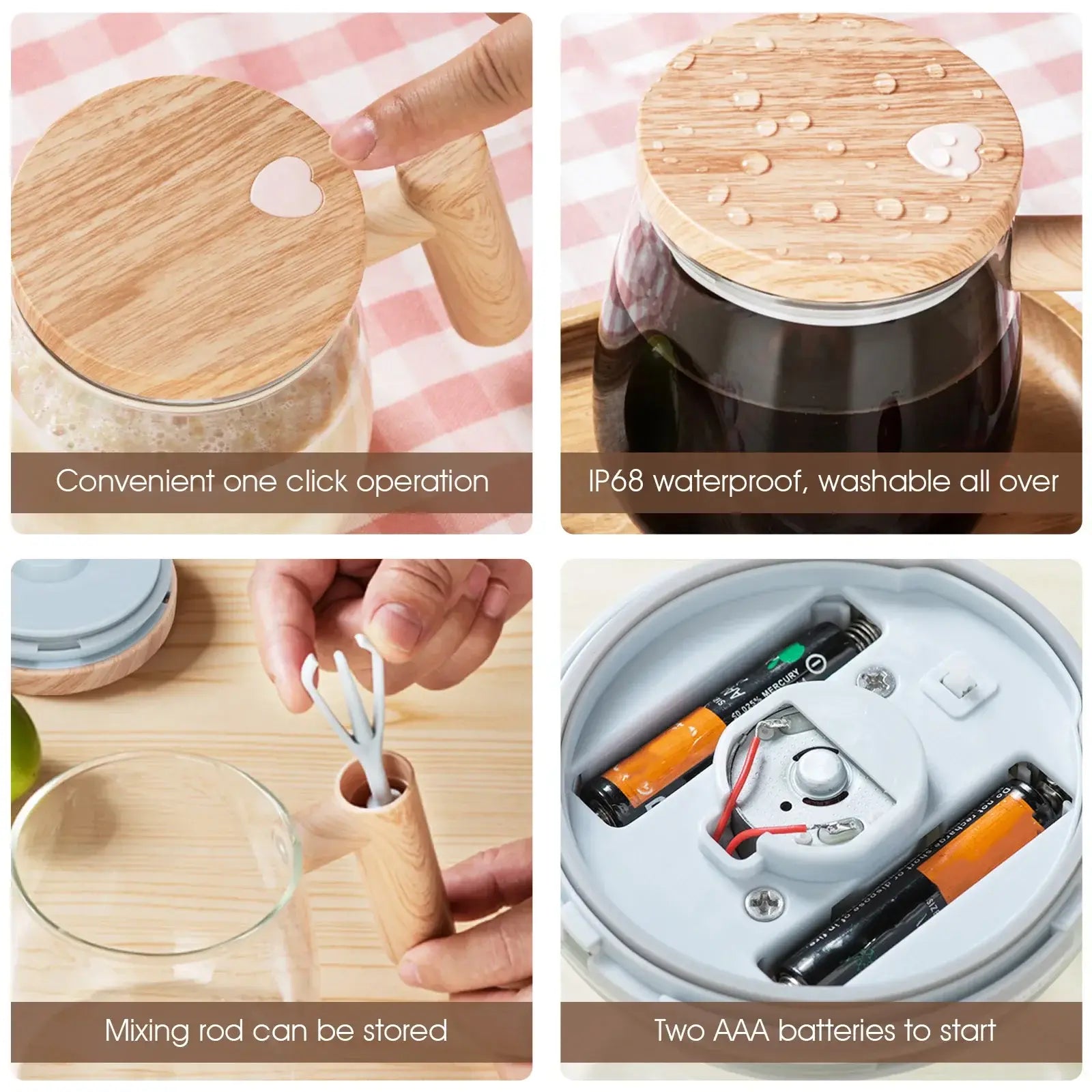 Elektrische Zelfroerende Mok